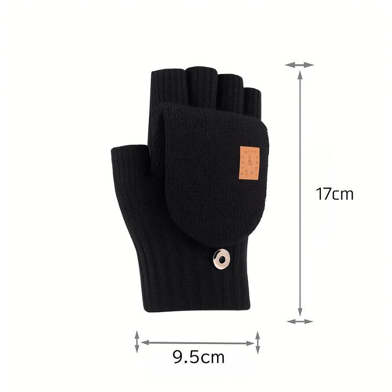 手袋 メンズ 指切り フィンガーレス グローブ ミトン変形 指カバー付き スマホ対応 5本指 アームウォーマー 秋冬 防寒 暖かい ハンドウォーマー 送料無料 |  | 02