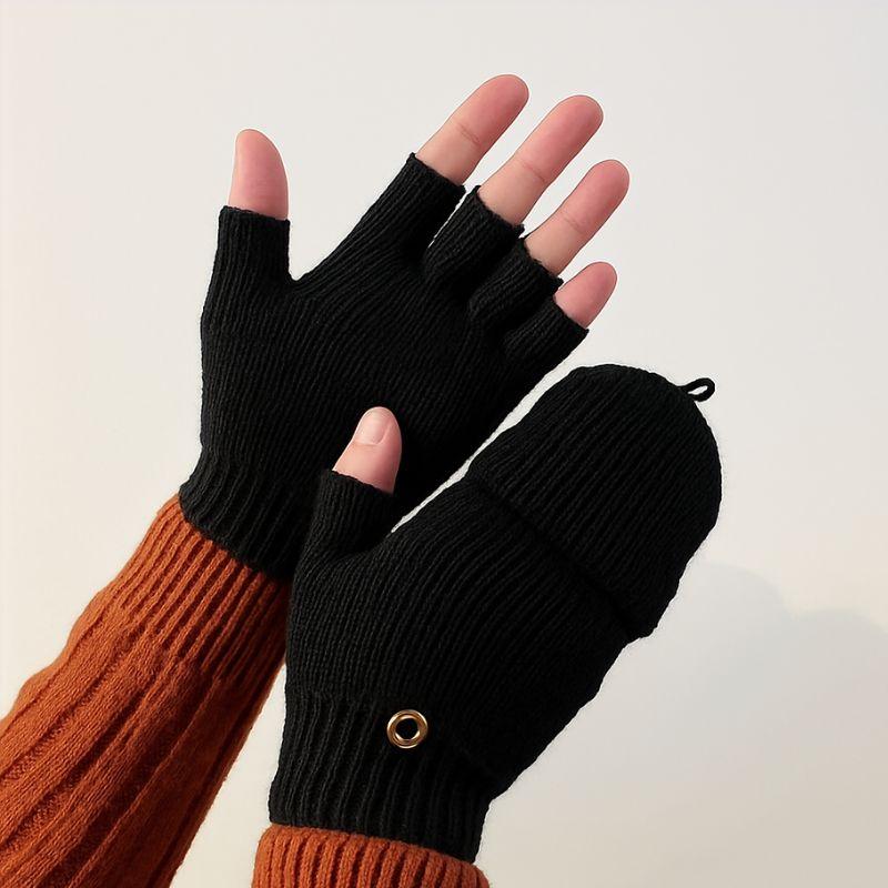 手袋 メンズ 指切り フィンガーレス グローブ ミトン変形 指カバー付き スマホ対応 5本指 アームウォーマー 秋冬 防寒 暖かい ハンドウォーマー 送料無料 |  | 03