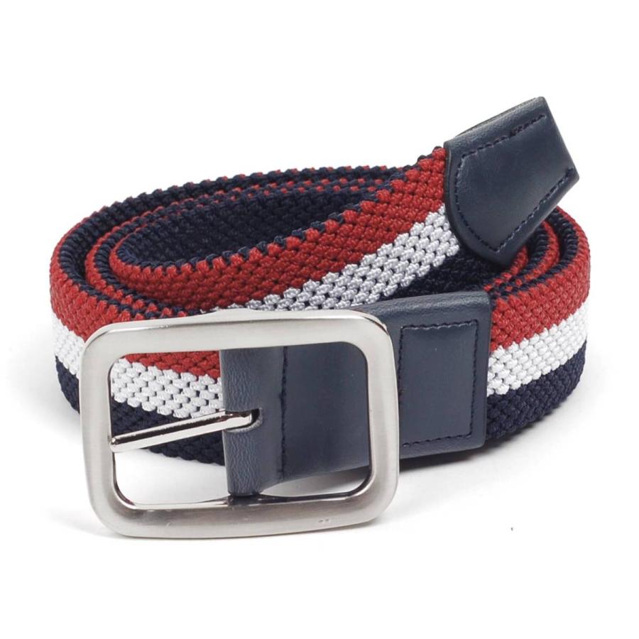 ベルト メンズ カジュアル メッシュ リバーシブル ３色 単色 編み 穴なし 無段階で調整自由 ストレッチ 伸縮 編組ベルト |  | 03