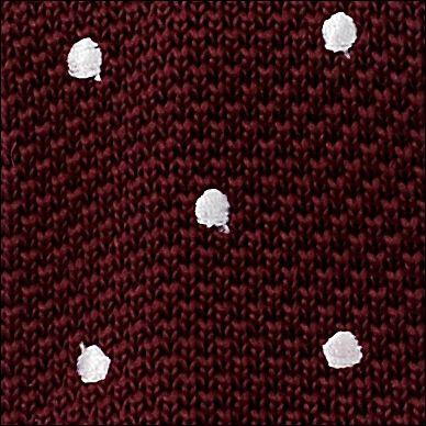 ネクタイ　メンズ　ニット ネクタイ ドット柄 水玉 レッド 赤色 大剣幅5.5cm nt483 |  | 01