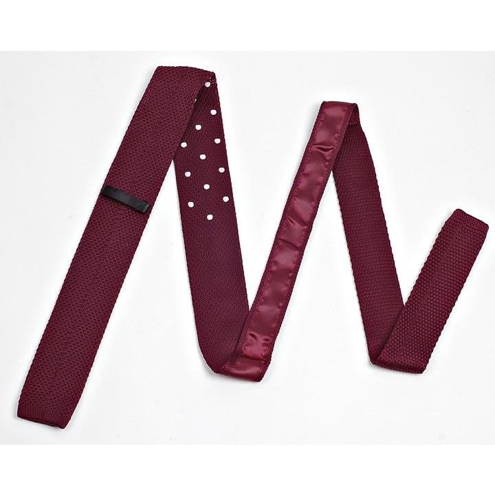 ネクタイ　メンズ　ニット ネクタイ ドット柄 水玉 レッド 赤色 大剣幅5.5cm nt483 |  | 05