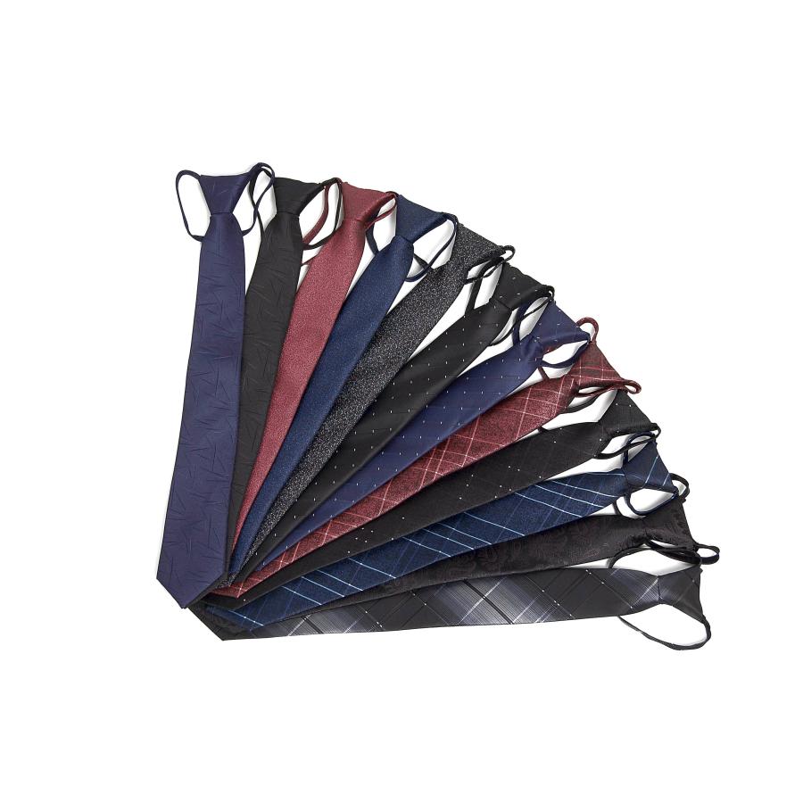 ワンタッチネクタイ 3本 セット 送料無料 メンズ ロック有り ジッパー仕様 装着簡単 選べる ワンタッチ ネクタイ セット ジッパー ストッパー付き |  | 15