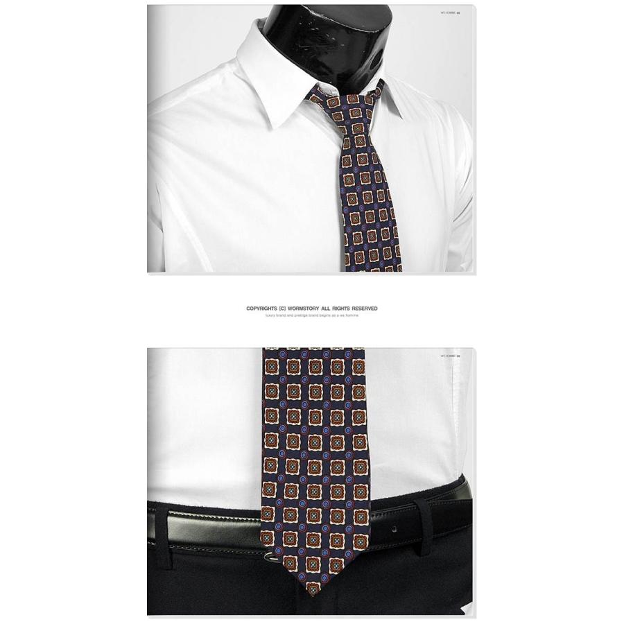 ネクタイ ネイビー 紺色 スクエア サークル 四角 丸 花柄 ソフトな 触り感 ネクタイ 大剣幅 8cm ntm6123 |  | 03