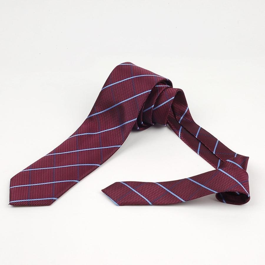 ネクタイ ワイン色 ストライプ柄 細い ピンストライプ ラインチェック ネクタイ 大剣幅 7cm ntm6183 |  | 02