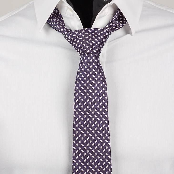 ネクタイ メンズ クロス パターン ネイビー 紺色 総柄 十字 小紋 ハウンドトゥース 大剣幅 7cm ntm6280 |  | 01