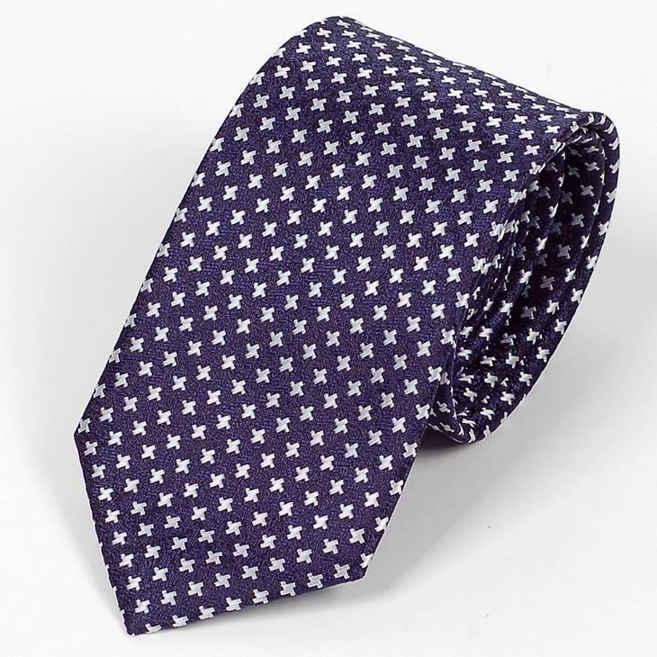 ネクタイ メンズ クロス パターン ネイビー 紺色 総柄 十字 小紋 ハウンドトゥース 大剣幅 7cm ntm6280 |  | 02