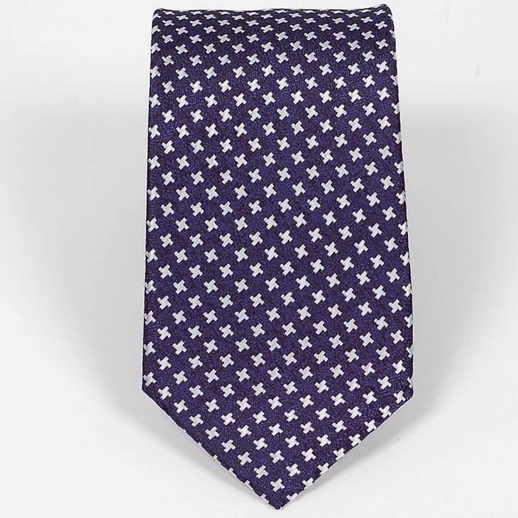 ネクタイ メンズ クロス パターン ネイビー 紺色 総柄 十字 小紋 ハウンドトゥース 大剣幅 7cm ntm6280 |  | 03