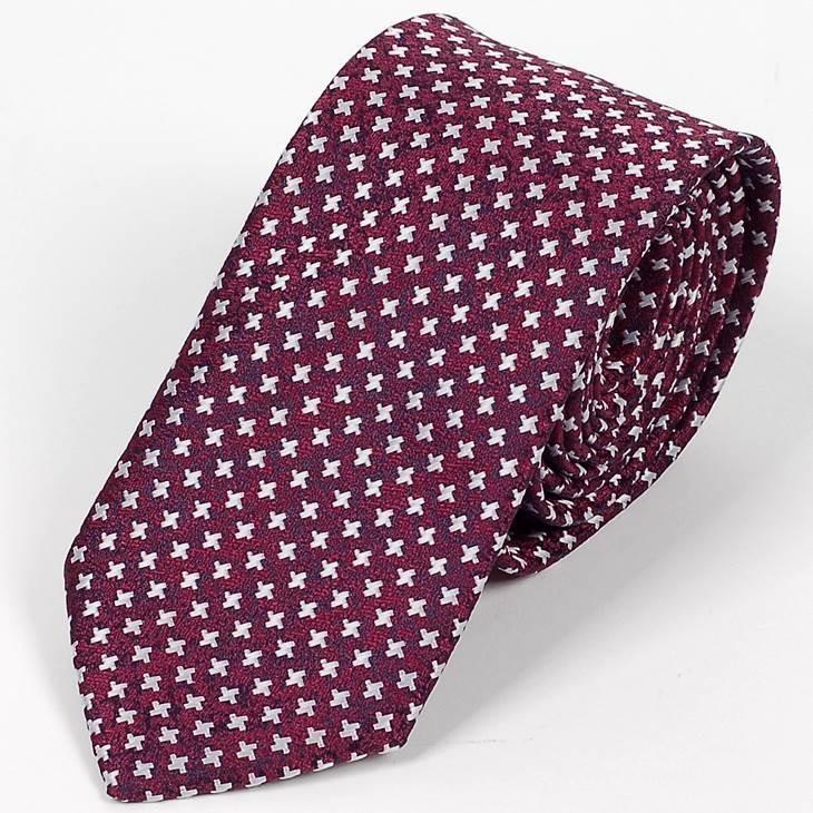 ネクタイ メンズ クロス パターン ワインレッド 赤色 総柄 十字 小紋 ハウンドトゥース 大剣幅 7cm ntm6282 |  | 02