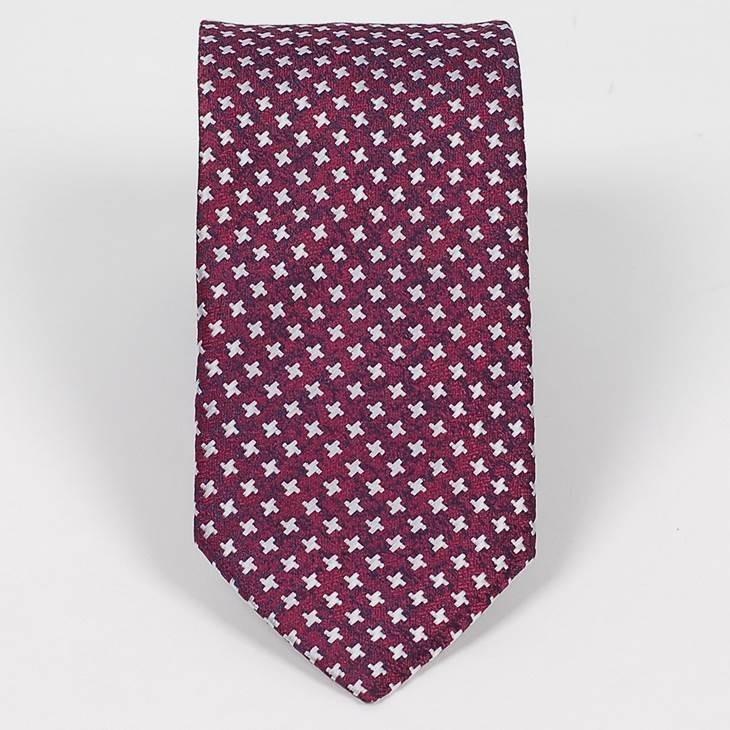 ネクタイ メンズ クロス パターン ワインレッド 赤色 総柄 十字 小紋 ハウンドトゥース 大剣幅 7cm ntm6282 |  | 03