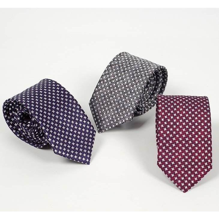 ネクタイ メンズ クロス パターン ワインレッド 赤色 総柄 十字 小紋 ハウンドトゥース 大剣幅 7cm ntm6282 |  | 06