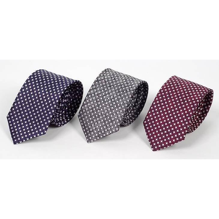ネクタイ メンズ クロス パターン ワインレッド 赤色 総柄 十字 小紋 ハウンドトゥース 大剣幅 7cm ntm6282 |  | 08