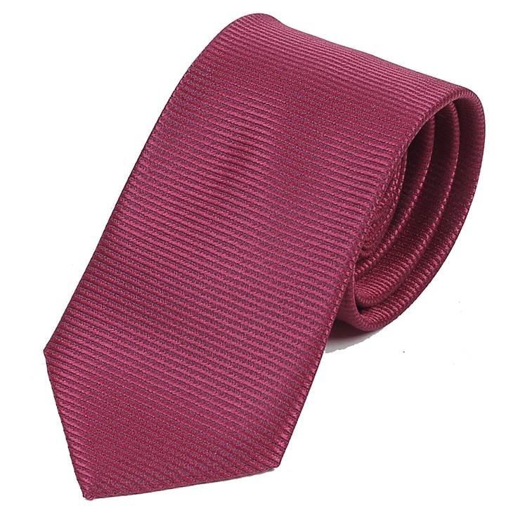 ネクタイ メンズ ソリッド 無地 織柄 段柄 ボーダー ピンストライプ レッド ワイン 赤色 大剣幅 7cm ntm6285 | 