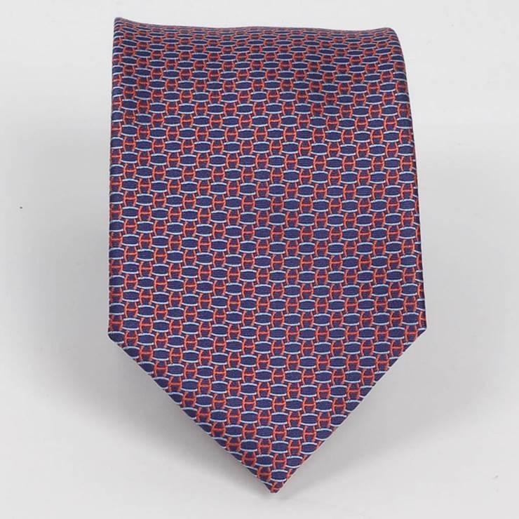 ネクタイ ブルー＆オレンジ色 マイクロ チェーン柄 幾何柄 総柄 ノーマル ネクタイ 大剣幅8cm ntm6310 |  | 03