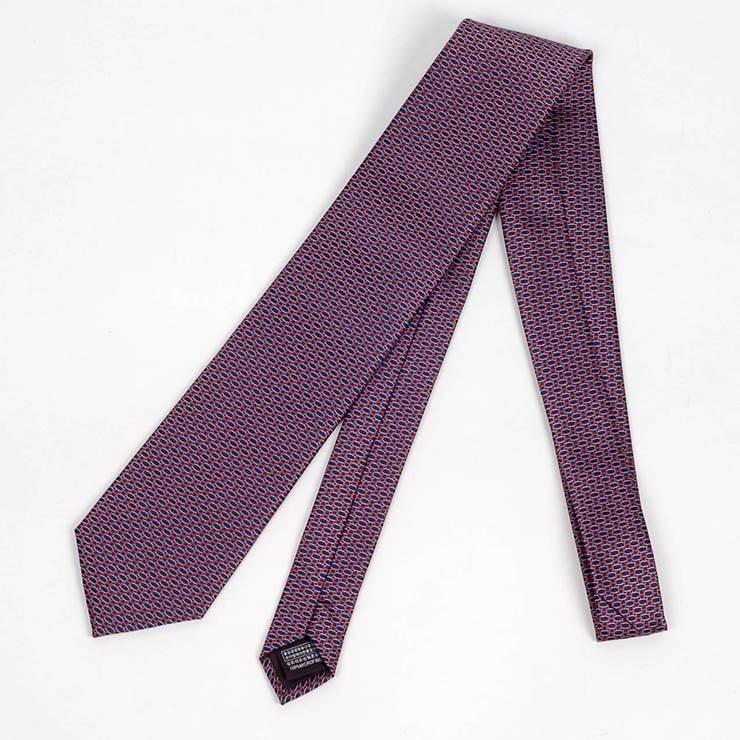 ネクタイ ブルー＆オレンジ色 マイクロ チェーン柄 幾何柄 総柄 ノーマル ネクタイ 大剣幅8cm ntm6310 |  | 05