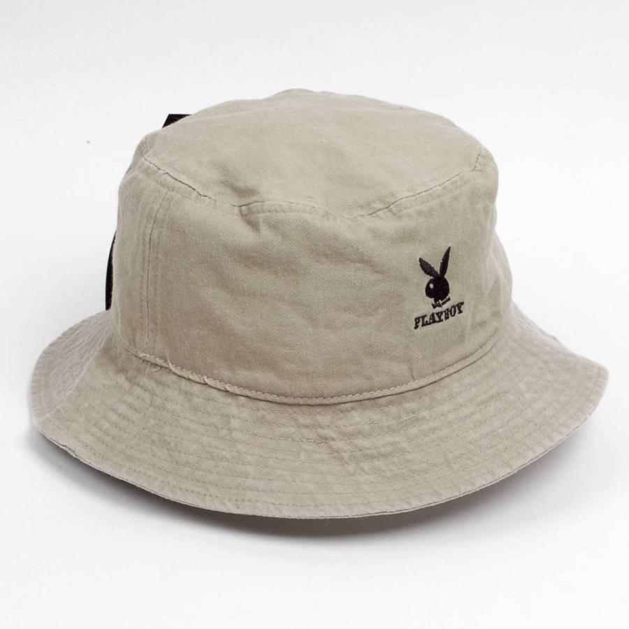 バケットハット メンズ レディース バケハ PLAYBOY バイオ ウォッシュ
