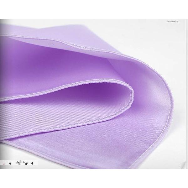 穏やかな光沢のポケットチーフ　サテン生地　ライトパープル！　　PC02　 |  | 04