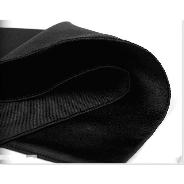 穏やかな光沢のポケットチーフ　サテン生地　ソリッド　ブラック！　　PC07　 |  | 04