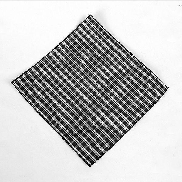 ポケットチーフ　チェック柄　ブラック＆ホワイト　両面　PC23　　 |  | 04