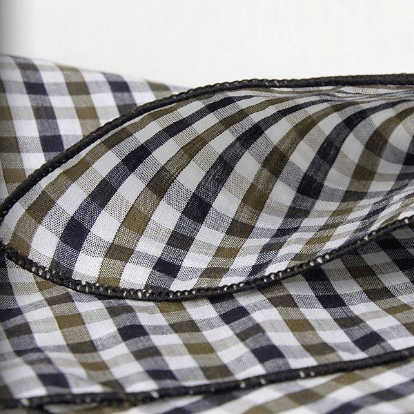 ポケットチーフ　綿TC生地　チェック柄　レッド、カーキブラウン　2色　pc25 |  | 03