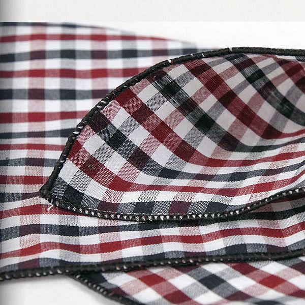 ポケットチーフ　綿TC生地　チェック柄　レッド、カーキブラウン　2色　pc25 |  | 04