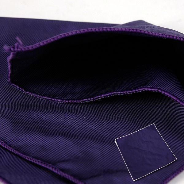 ポケットチーフ　形を作りやすい　穏やかなツヤ有り　ミニチュアチェック柄　パープル・グレー2色　　PC26　 |  | 03