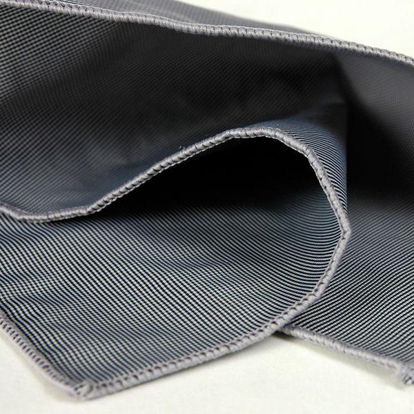 ポケットチーフ　形を作りやすい　穏やかなツヤ有り　ミニチュアチェック柄　パープル・グレー2色　　PC26　 |  | 04