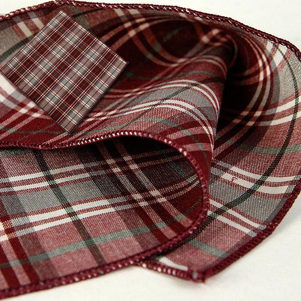 ポケットチーフ 綿TC素材使用　チェック柄　ブラック、レッドの2色　　PC27　 |  | 03