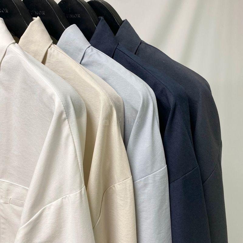 長袖 カジュアル シャツ 韓国ファッション スクエア 四角 ポケット クロップ オーバーサイズ メンズ レディース ユニセックスルーズフィット 5色 ワンサイズ |  | 01