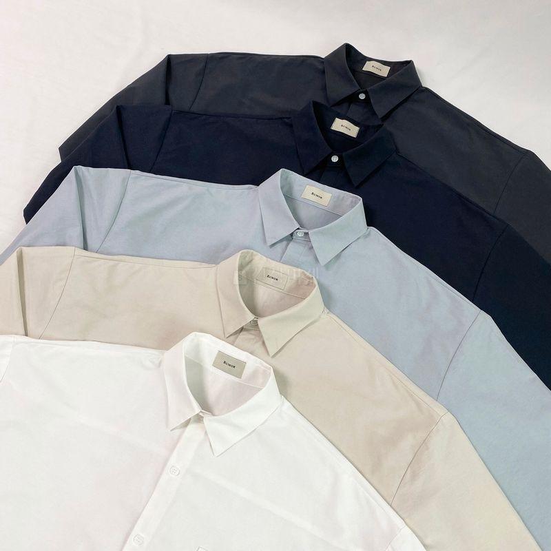 長袖 カジュアル シャツ 韓国ファッション スクエア 四角 ポケット クロップ オーバーサイズ メンズ レディース ユニセックスルーズフィット 5色 ワンサイズ |  | 02