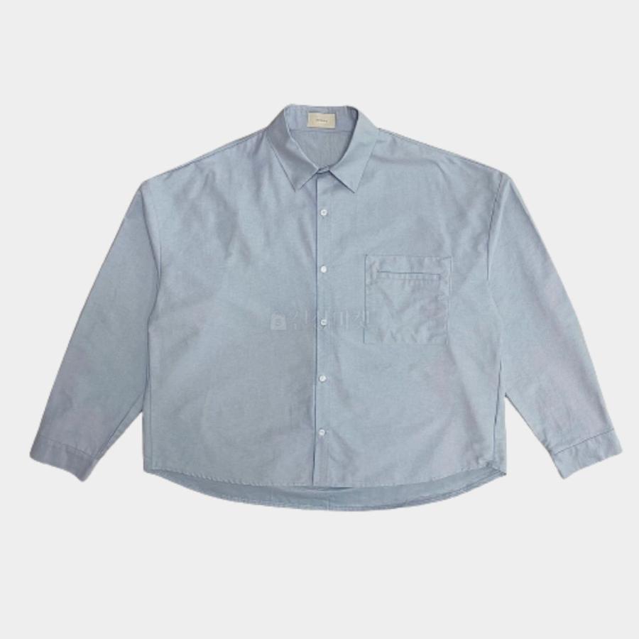 長袖 カジュアル シャツ 韓国ファッション スクエア 四角 ポケット クロップ オーバーサイズ メンズ レディース ユニセックスルーズフィット 5色 ワンサイズ |  | 03