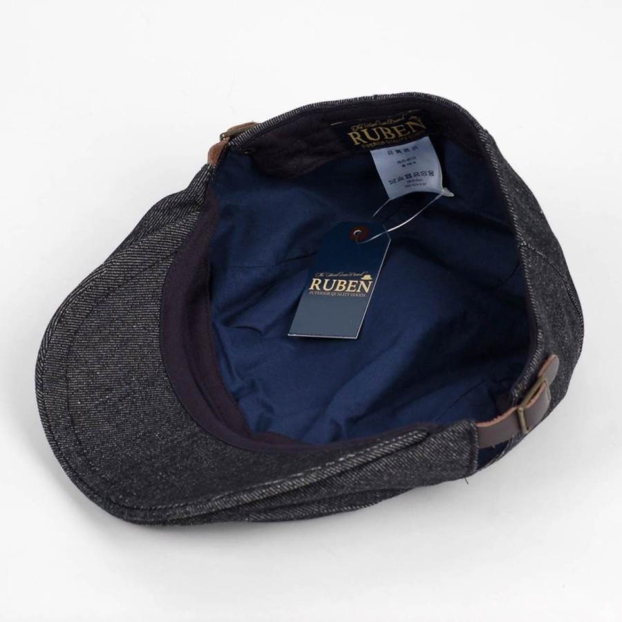ハンチング帽 デニム 生地 ブラック 黒 Flatcap メンズ レディース ハンチング キャップ 帽子 サイズ 58.5cm サイドベルト付き 調整可能 |  | 05