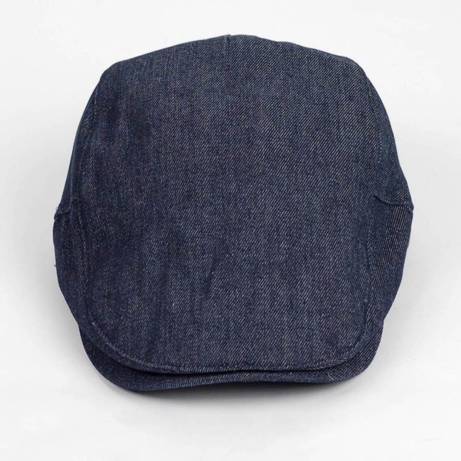 ハンチング帽 デニム 生地 ネイビー 紺色 Flatcap メンズ レディース ハンチング キャップ 帽子 サイズ 58.5cm サイドベルト付き 調整可能 |  | 01
