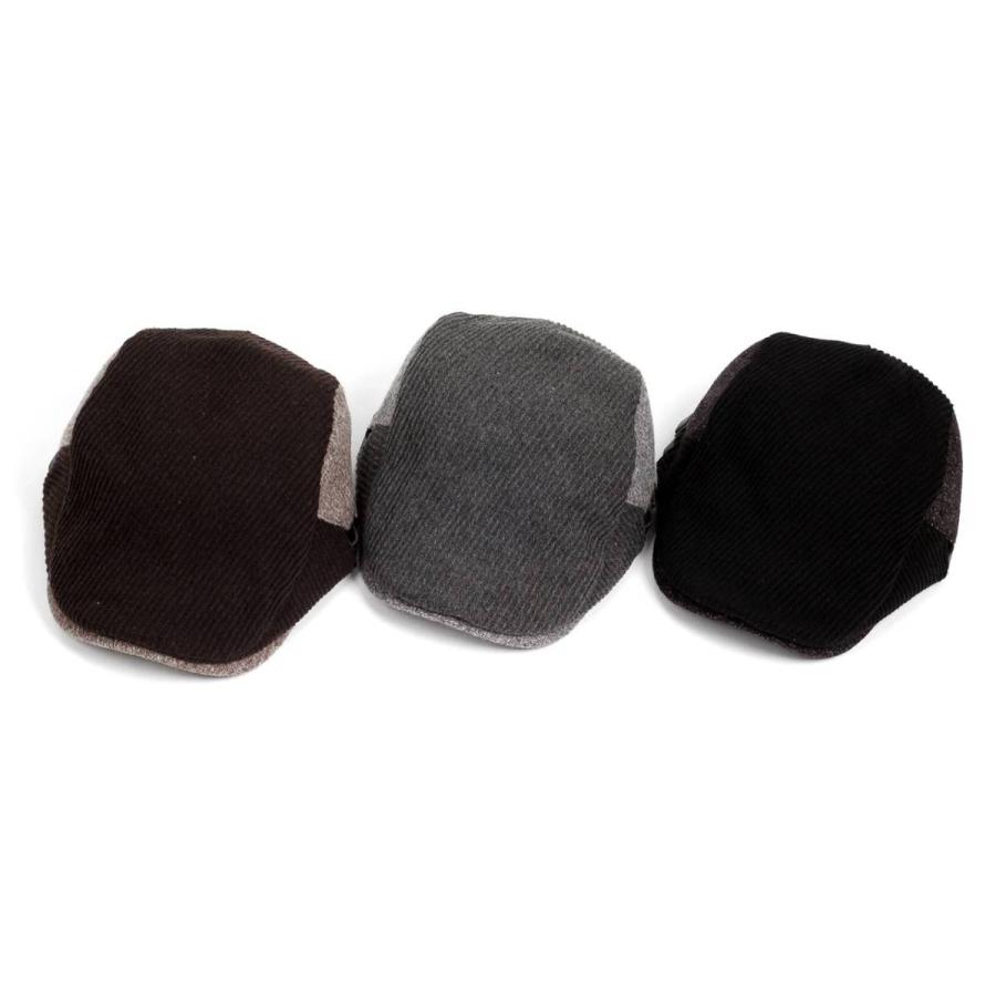 ハンチング コーデュロイ サイド ウール 切り替え メンズ レディース 帽子 キャスケット キャップ 秋冬定番 ３色 ブラック グレー ブラウン |  | 06