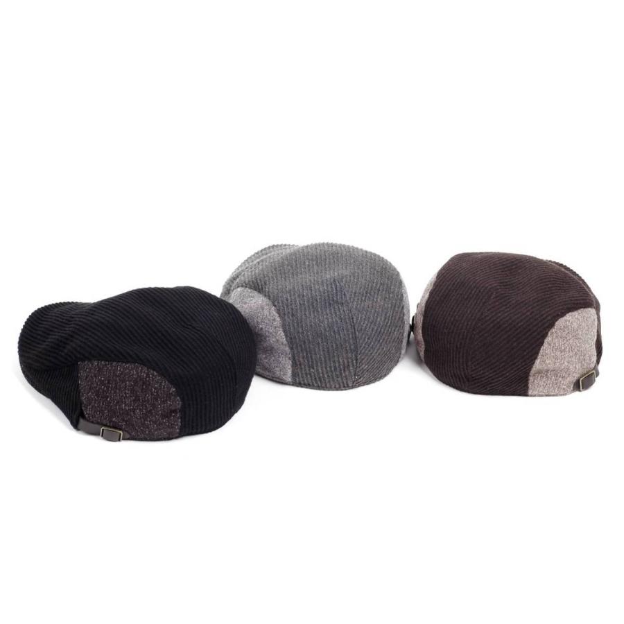ハンチング コーデュロイ サイド ウール 切り替え メンズ レディース 帽子 キャスケット キャップ 秋冬定番 ３色 ブラック グレー ブラウン |  | 08