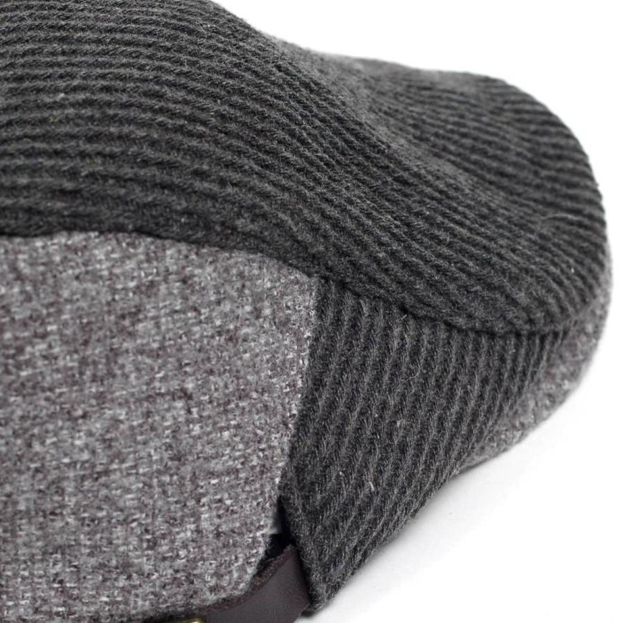 ハンチング コーデュロイ サイド ウール 切り替え メンズ レディース 帽子 キャスケット キャップ 秋冬定番 ３色 ブラック グレー ブラウン |  | 12