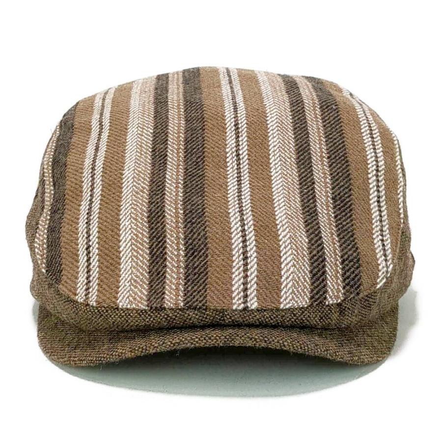 ハンチング帽子 メンズ レディース ストライプ パターン ハンチング キャップ 帽子 58cm 秋冬新作 Ruben ブラウン、ブラック2色 プレゼント、ギフト |  | 03