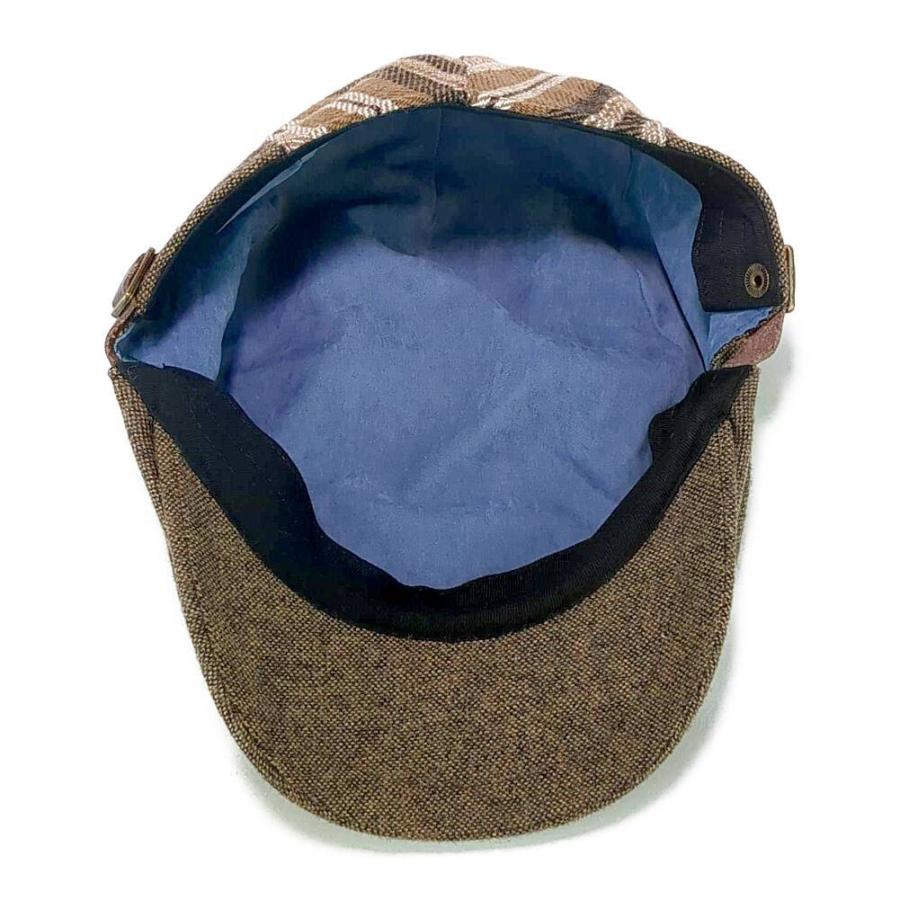 ハンチング帽子 メンズ レディース ストライプ パターン ハンチング キャップ 帽子 58cm 秋冬新作 Ruben ブラウン、ブラック2色 プレゼント、ギフト |  | 06