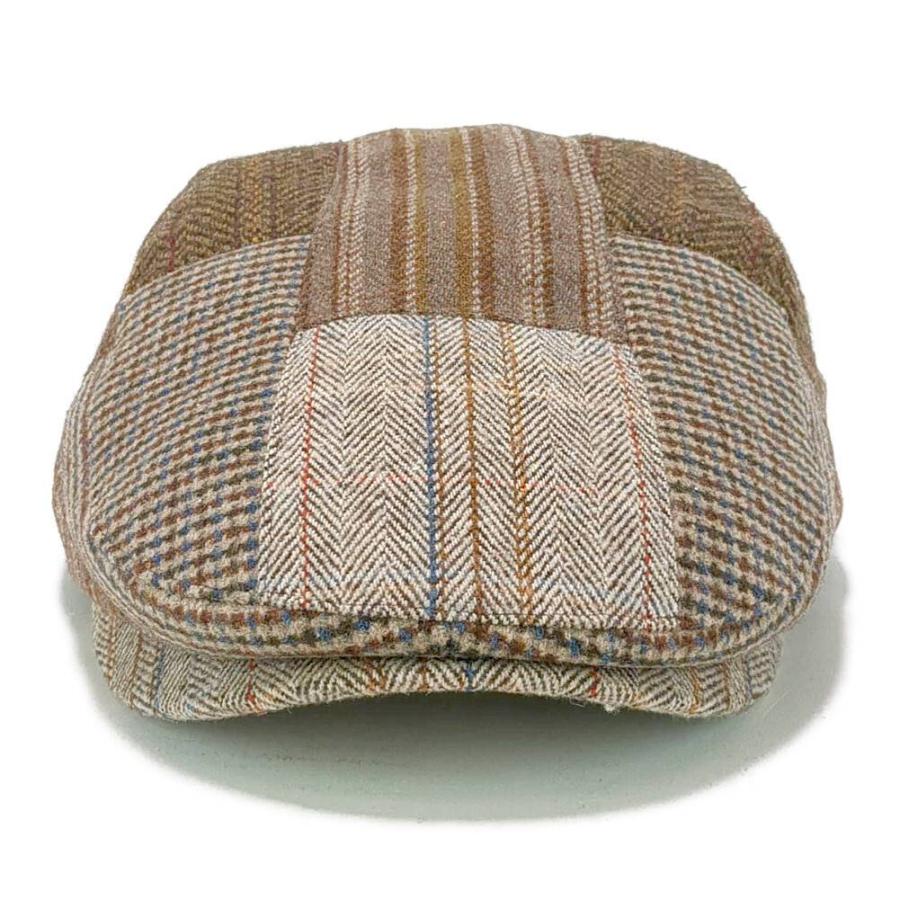 ハンチング帽子 メンズ レディース ウール パッチワーク ハンチング キャップ 帽子 58cm 秋冬新作 Ruben ブラック、ベージュ2色 プレゼント、ギフト |  | 03