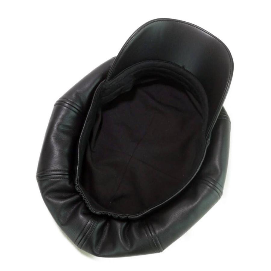 [2022秋冬新作] キャスケット ハンチング 無地 エコ レザー ソリッド柄 メンズ レディース 秋 冬 キャス ハンチング帽 帽子 サイズ 58cm 合皮 |  | 07