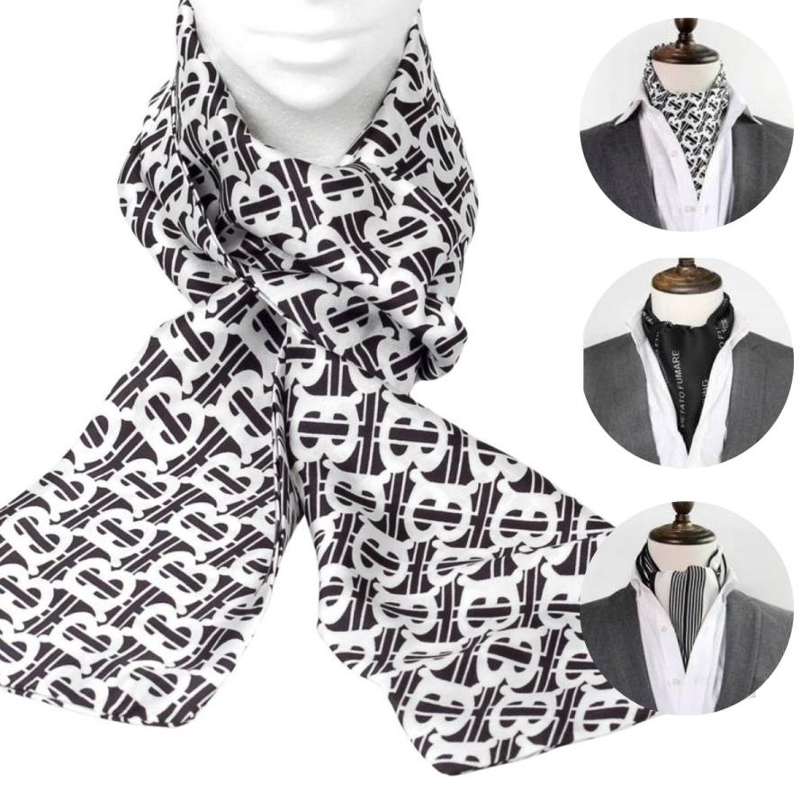 ロングスカーフ ストール 細長スカーフ ネックスカーフ シルクタッチ 薄手 軽量 レディース メンズ 春 夏 秋 冬 首元 おしゃれ 送料無料 | 