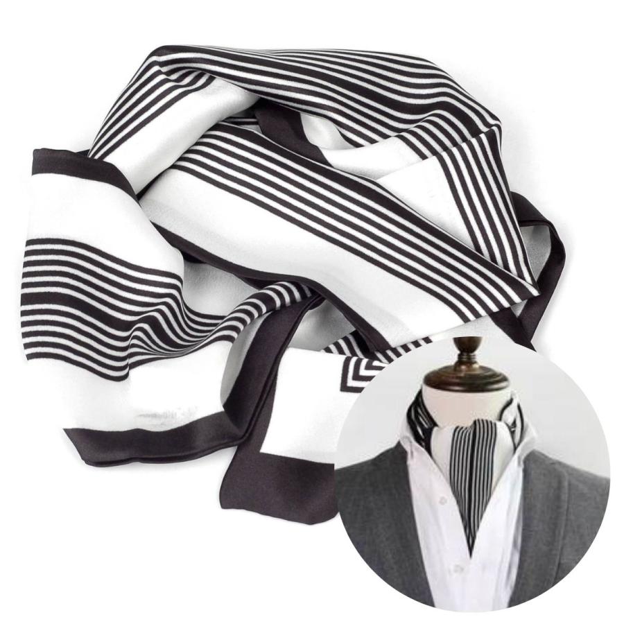 ロングスカーフ ストール 細長スカーフ ネックスカーフ シルクタッチ 薄手 軽量 レディース メンズ 春 夏 秋 冬 首元 おしゃれ 送料無料 |  | 17