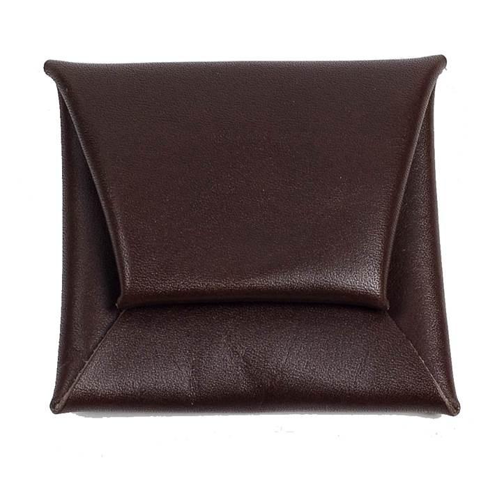 コインケース メンズ レディース 本革 チョコレート ブラウン色 男女共用 シンプルでおしゃれ 手のひらサイズでかわいい ミニ レザー 小銭入れ 小物 雑貨 | 