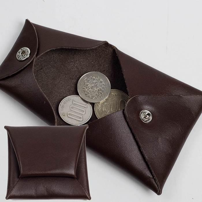 コインケース メンズ レディース 本革 チョコレート ブラウン色 男女共用 シンプルでおしゃれ 手のひらサイズでかわいい ミニ レザー 小銭入れ 小物 雑貨 |  | 01