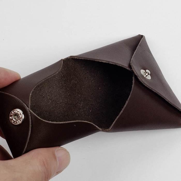 コインケース メンズ レディース 本革 チョコレート ブラウン色 男女共用 シンプルでおしゃれ 手のひらサイズでかわいい ミニ レザー 小銭入れ 小物 雑貨 |  | 03