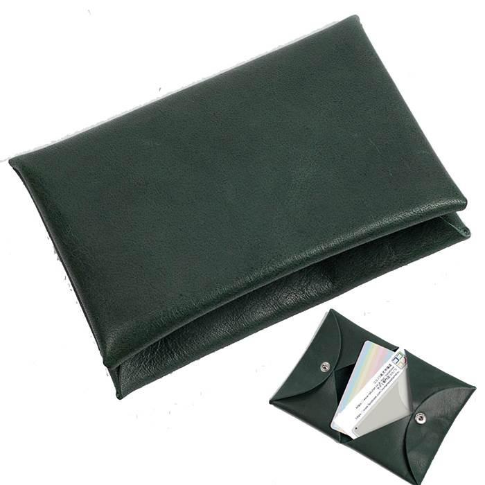 名刺入れ カード入れ カードケース メンズ レディース 本革 グリーン 緑色 男女共用 薄型 シンプルでおしゃれ スリムサイズでかわいい レザー 小物 雑貨 |  | 02