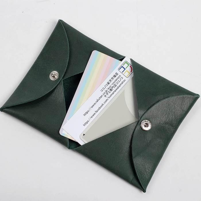 名刺入れ カード入れ カードケース メンズ レディース 本革 グリーン 緑色 男女共用 薄型 シンプルでおしゃれ スリムサイズでかわいい レザー 小物 雑貨 |  | 05