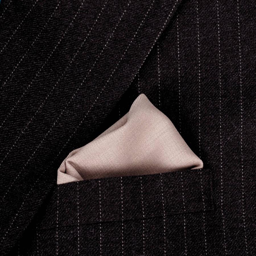 ポケットチーフ ハンカチ 無地 ソリッド シンプル 24x24cm 送料無料 送料込み ポリエステル混紡 かすり効果織り目 低彩度 １１カラー |  | 08