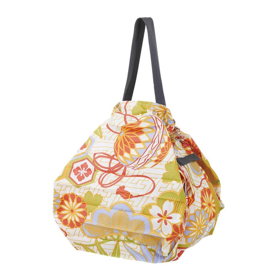 marna シュパット エコバッグ 和風柄 まり 黄色 橙色 コンパクト