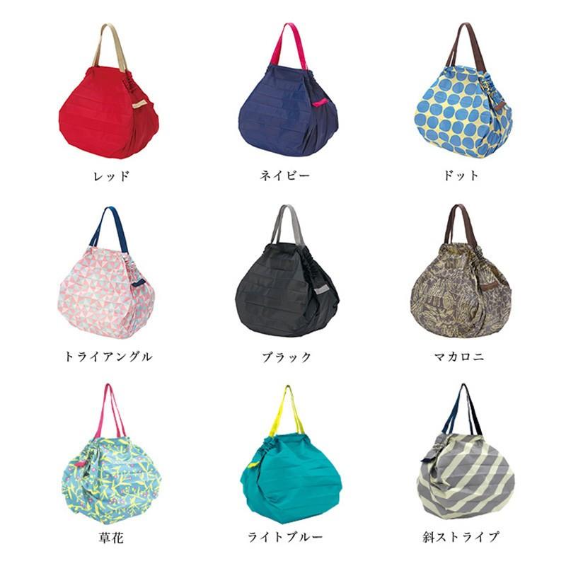 シュパット エコバッグ トライアングル ピンク グリーン 三角柄 コンパクトサイズ 折りたたみ 一気にたためる ポータブル バッグ コンパクトバッグ Shupatto | marna | 02