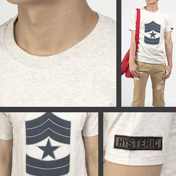 ラウンドネック 半袖 Tシャツ ミリタリー モチーフ 米軍　階級章プリント　袖裾　パッチ付き　ホワイト、アイボリー、ネイビー　３色 tst09 |  | 02